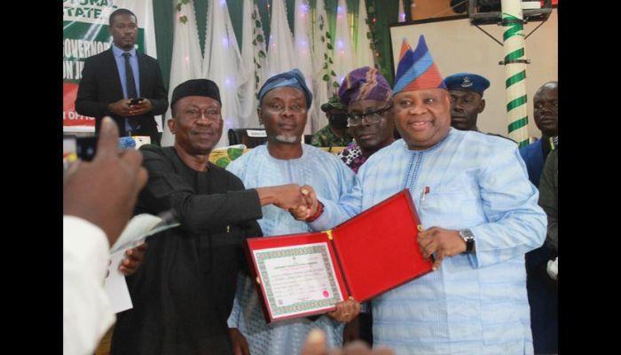 Governor Adeleke Receives Certificate Of Return For Osun Governorship Race