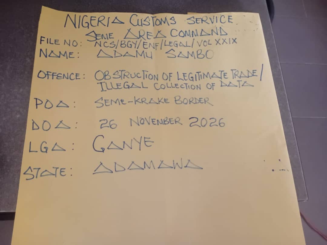 Whistleblower Detained: Customs Holds Compliance Chairman Over Seme Border Smuggling Report