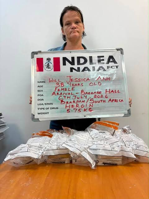 5.75kg Heroin: South African Woman Bags 25-Year Jail Term